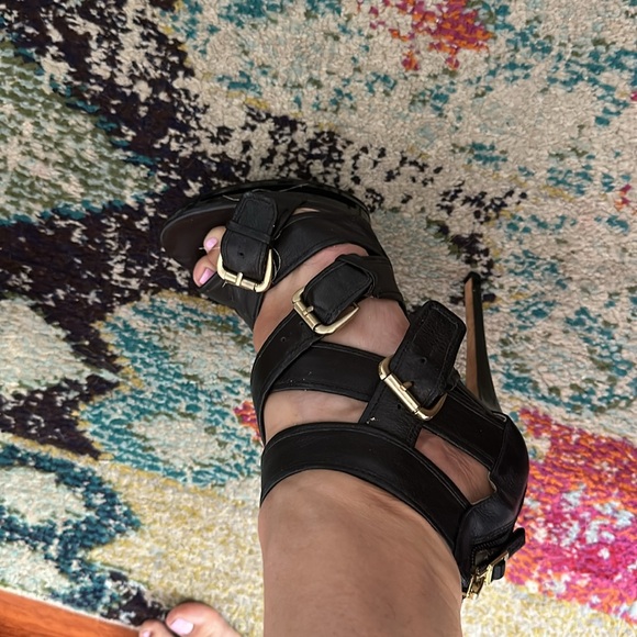Used blk cloud 9 strappy heels. - Picture 2 of 7